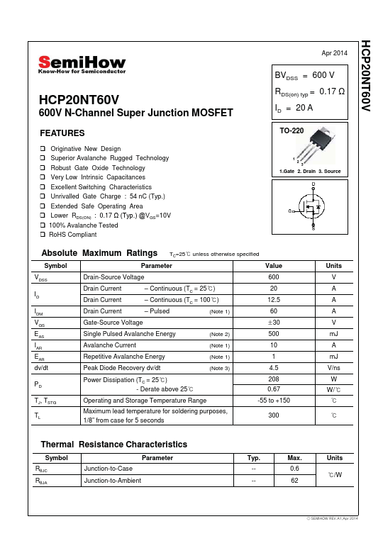 HCP20NT60V