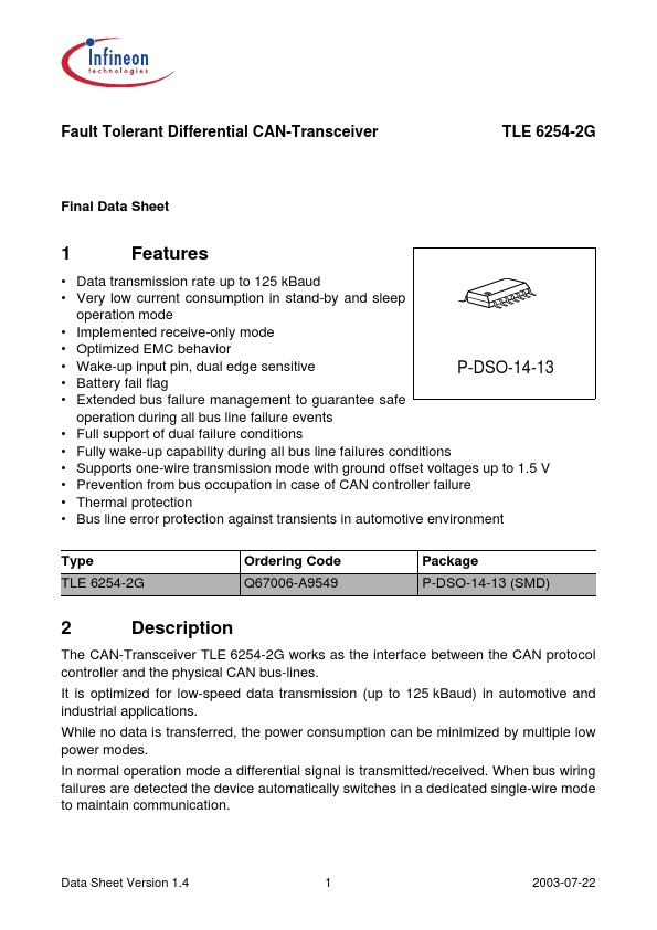 TLE6254-2G