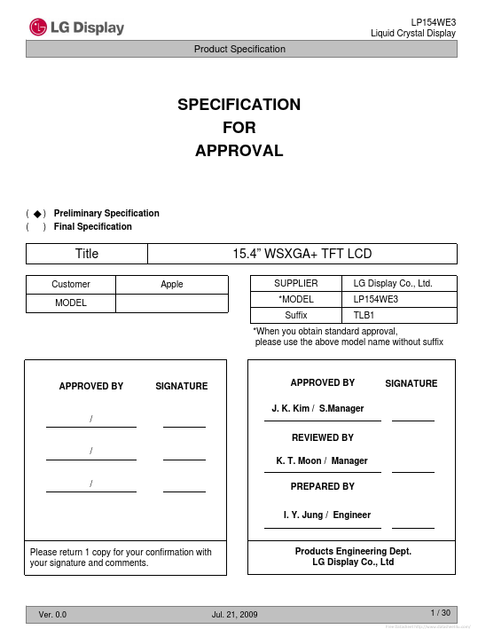 LP154WE3-TLB1