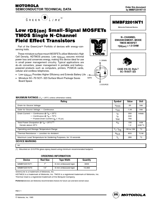 MMBF2201NT1