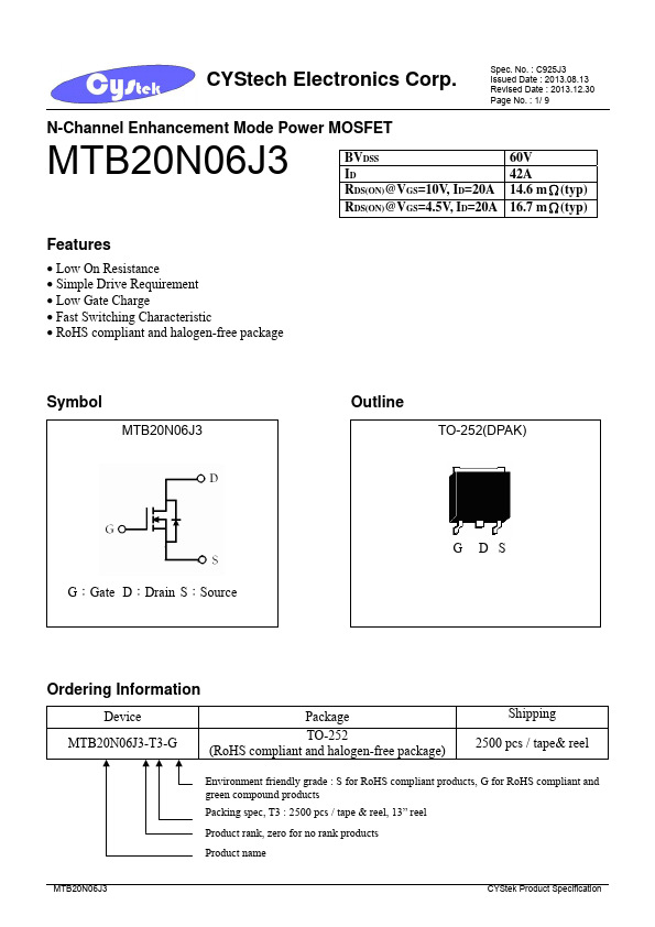 MTB20N06J3-T3-G