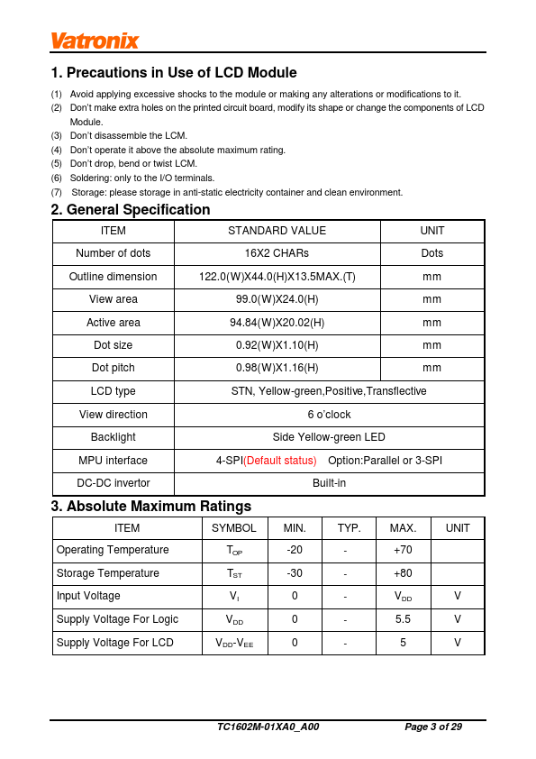 TC1602M-01XA0