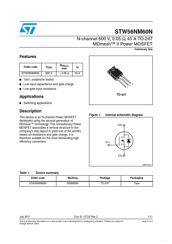 STW56NM60N