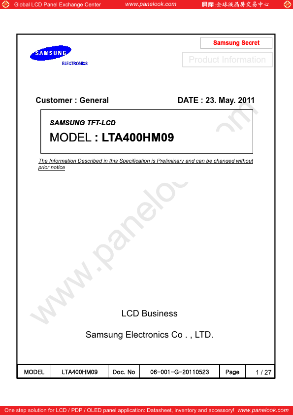 LTA400HM09