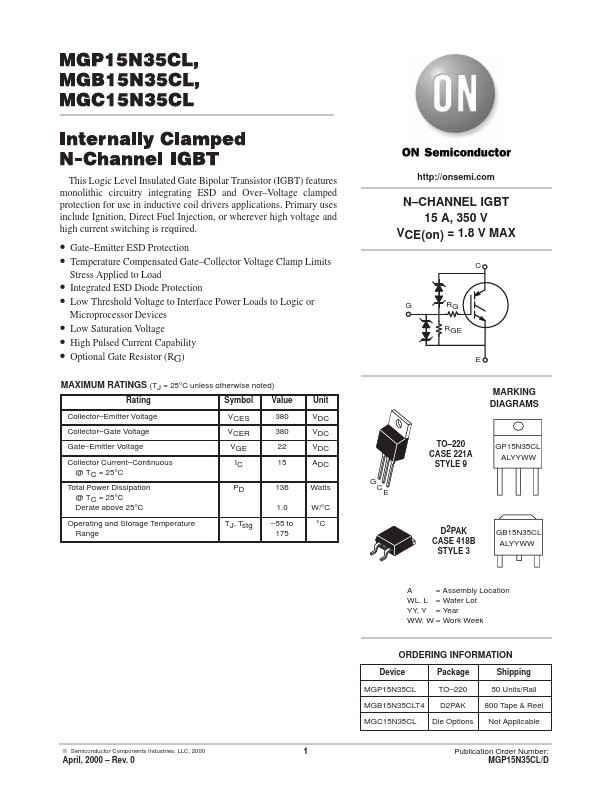 MGB15N35CLT4