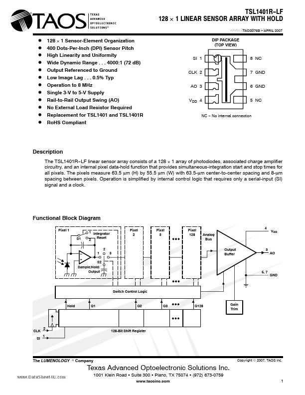 TSL1401R-LF