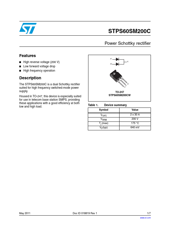 STPS60SM200C