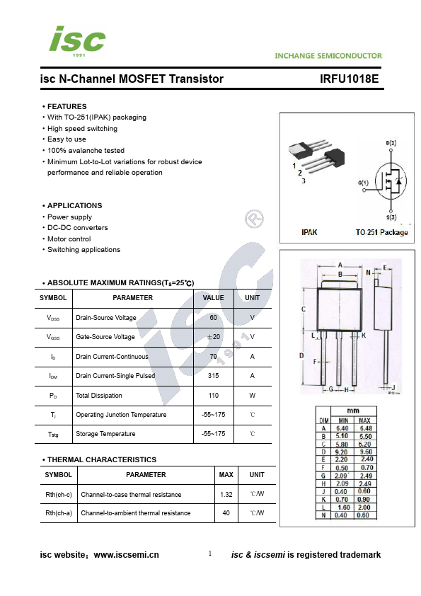 IRFU1018E