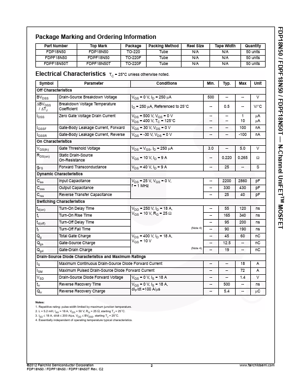 FDPF18N50