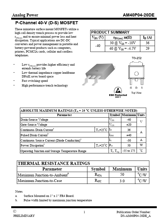 AM40P04-20DE