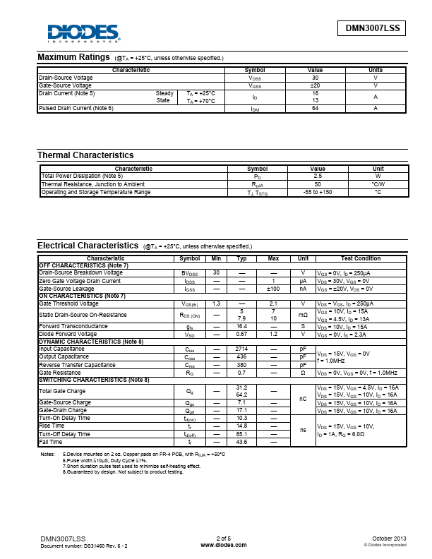 DMN3007LSS