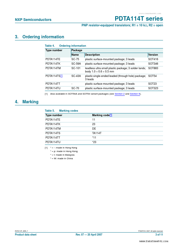 PDTA114T