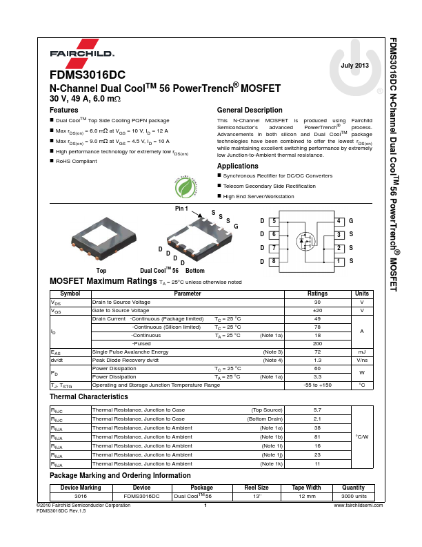 FDMS3016DC