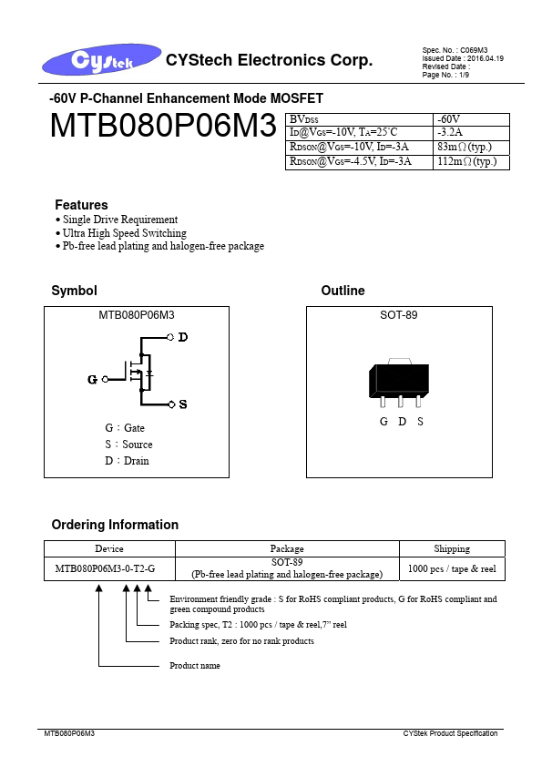 MTB080P06M3