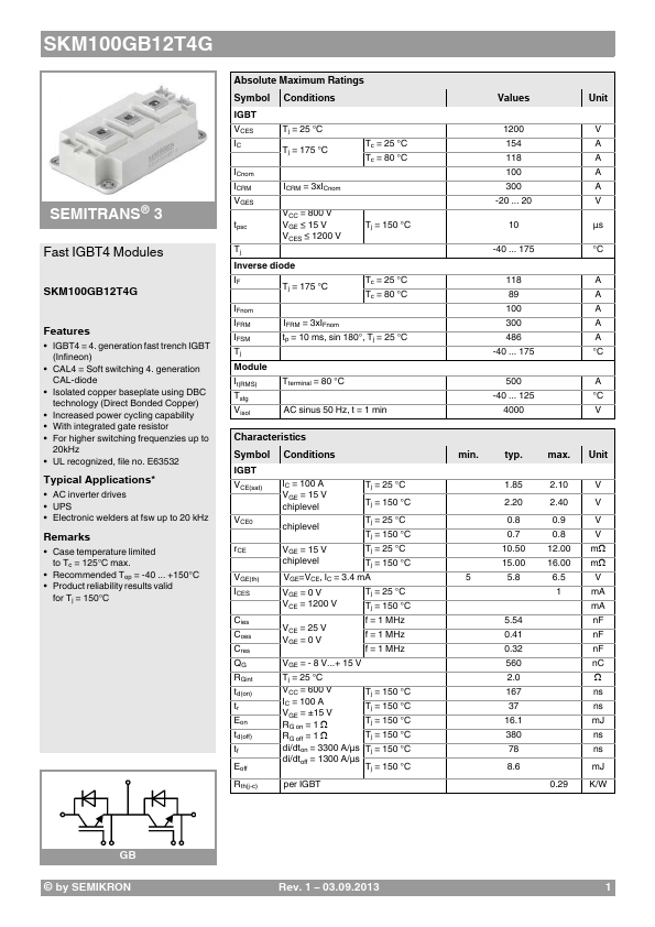 SKM100GB12T4G