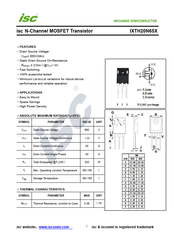 IXTH20N65X