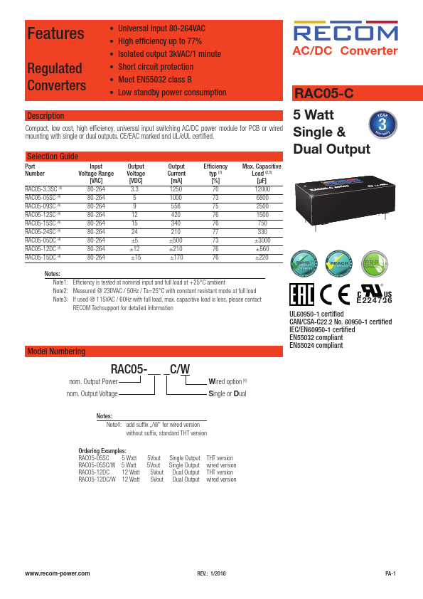 RAC05-12SC