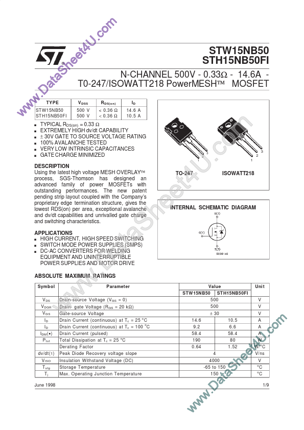 STW15NB50FI