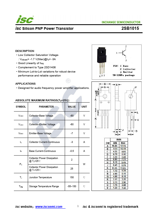 2SB1015