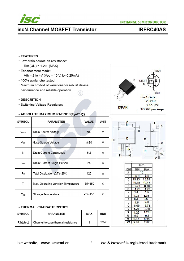 IRFBC40AS