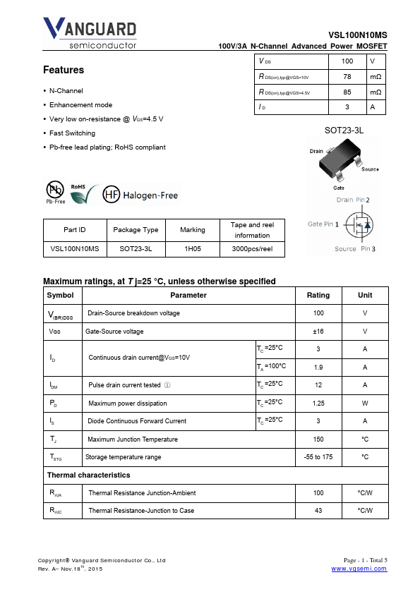 VSL100N10MS