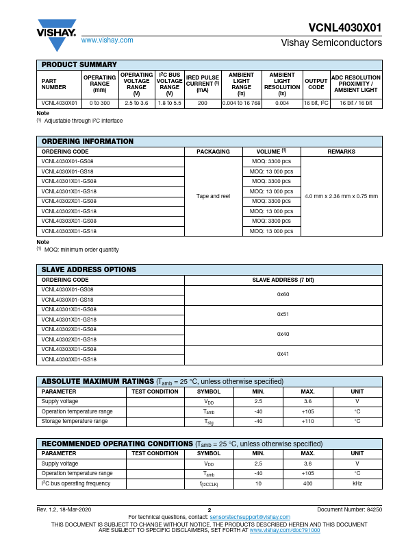 VCNL4030X01