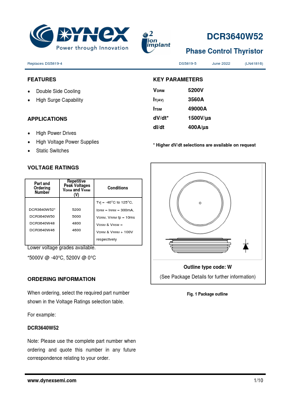 DCR3640W52