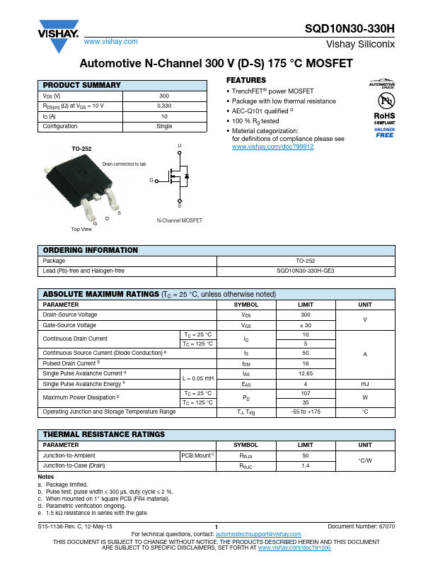 SQD10N30-330H