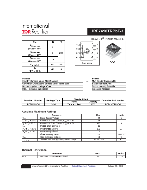 IRF7410TRPBF-1