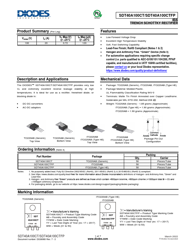 SDT40A100CTFP