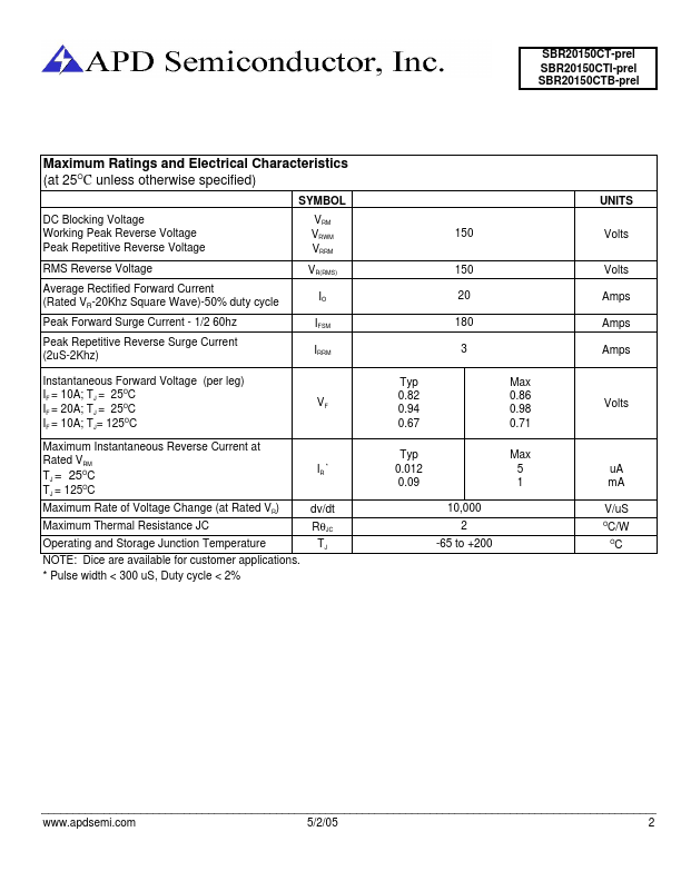 SBR20150CTB