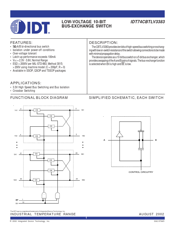 IDT74CBTLV3383