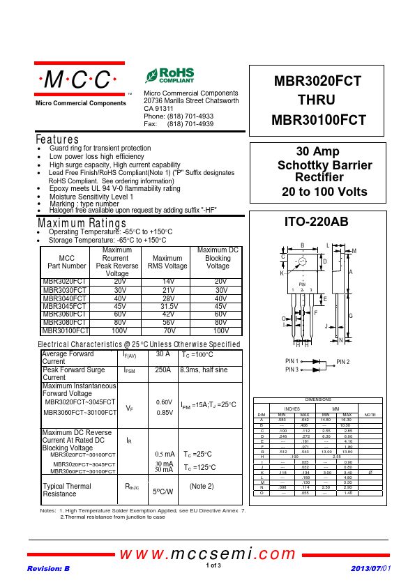 MBR3030FCT