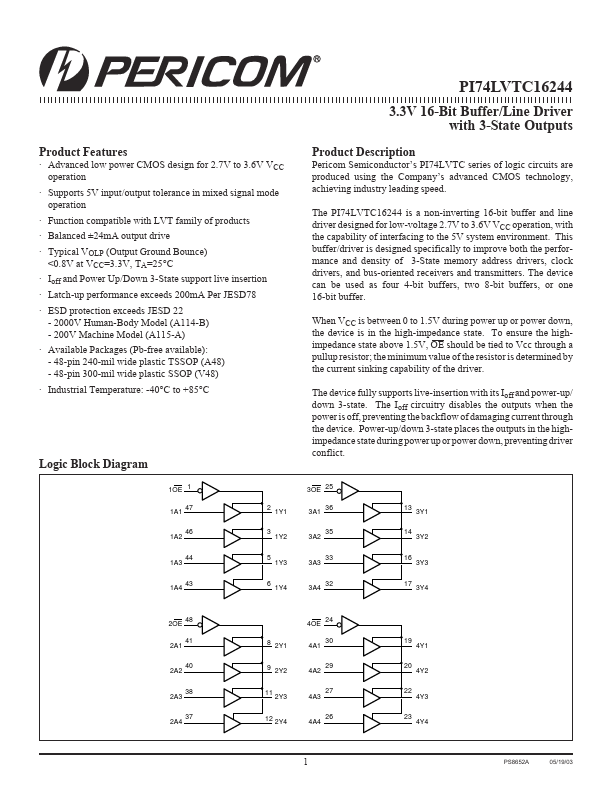 PI74LVTC16244VE