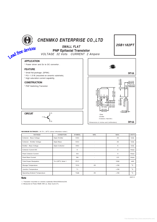 2SB1182PT