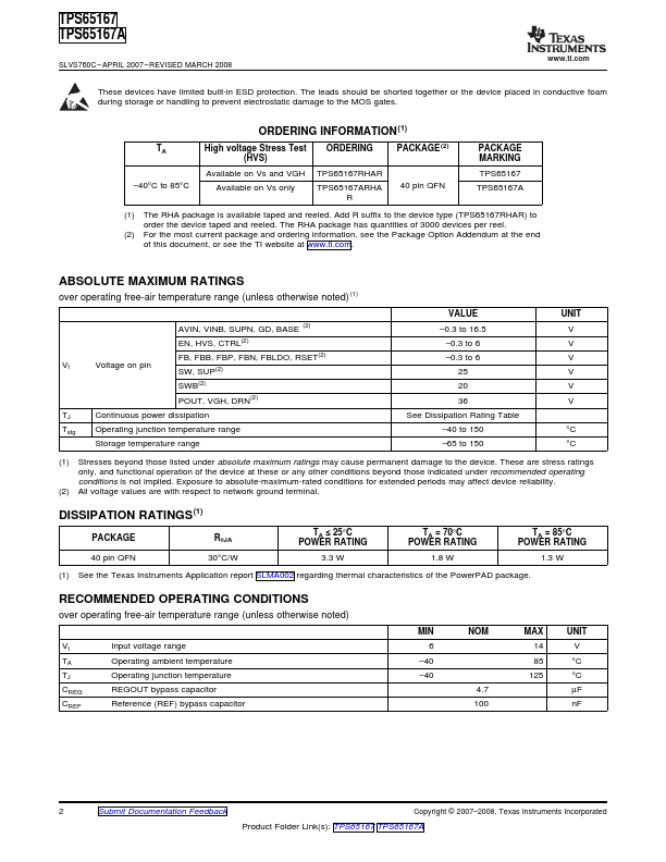 TPS65167A