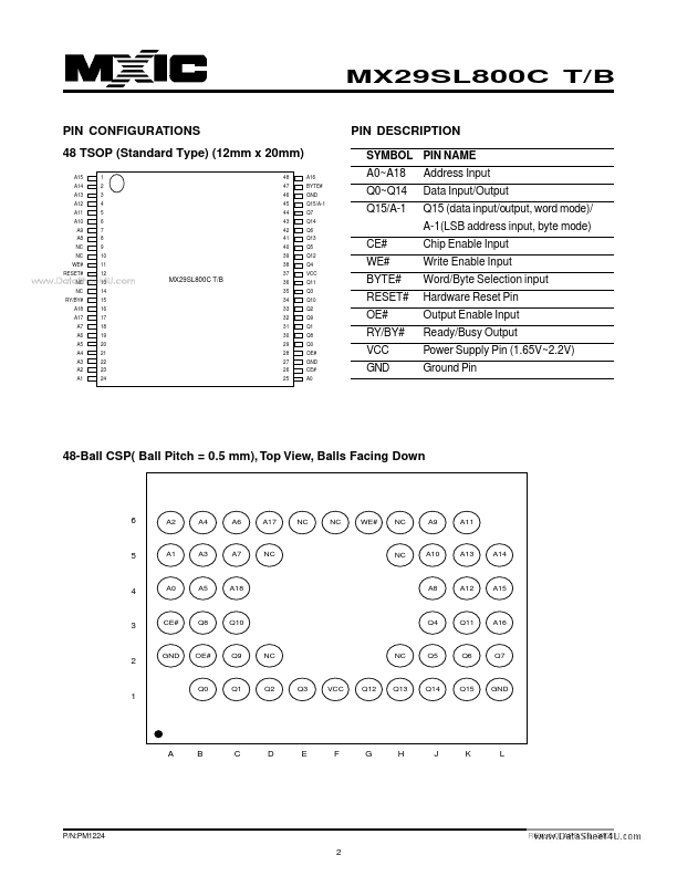 MX29SL800CT