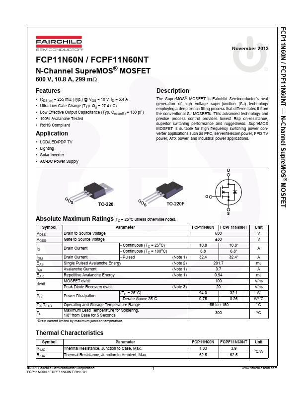 FCP11N60N