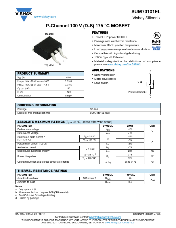 SUM70101EL