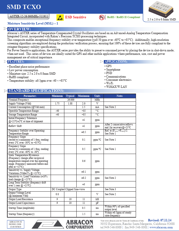 ASTXR-12-26.000MHz-511911