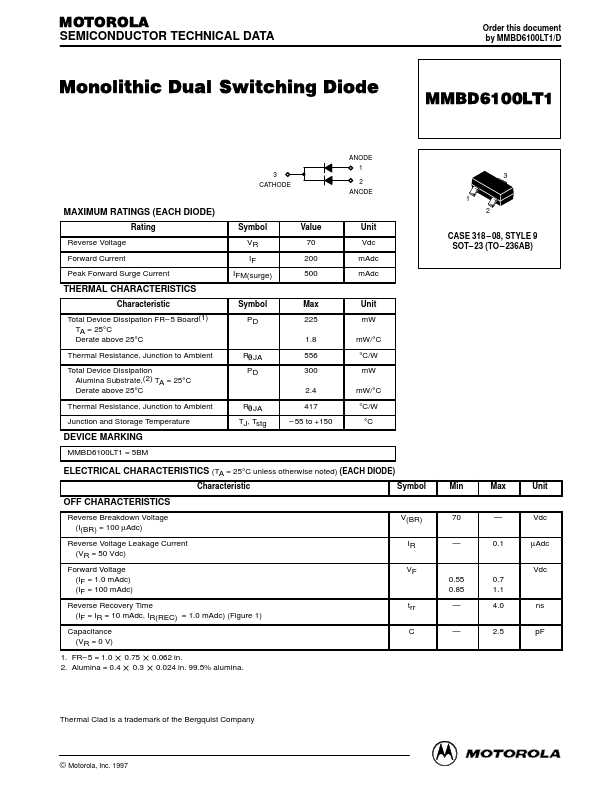 MMBD6100LT1