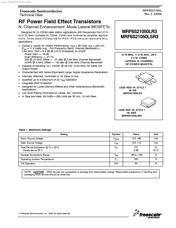 MRF6S21050LSR3