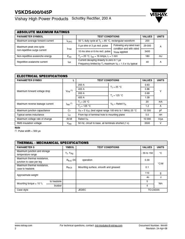 VSKDS400-045P