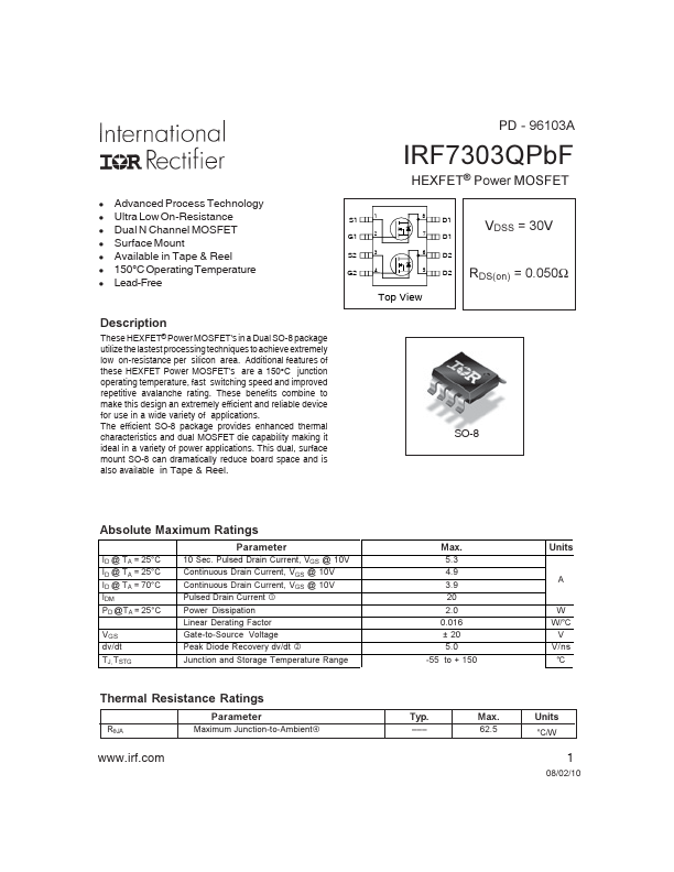 IRF7303QPBF