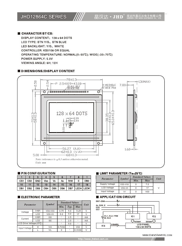 JHD12864C