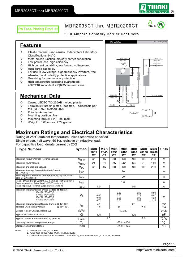 MBR2050CT