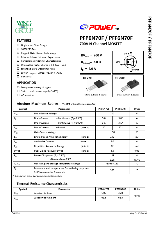 PFP6N70F