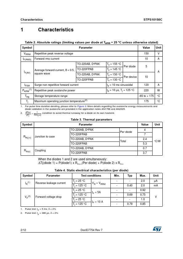 STPS10150CG