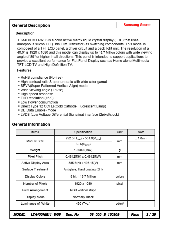 LTA400HM11-W05