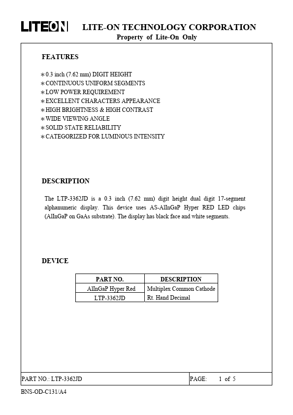 LTP-3362JD